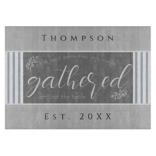 ファミリ引用文の姓Year Est カッティングボード (正面)