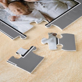 ファミリ引用文6フォトコラージンググレー ジグソーパズル (側面)