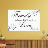 ファミリ引用文/キャンバスプリント キャンバスプリント (インサイチュ (リビング))