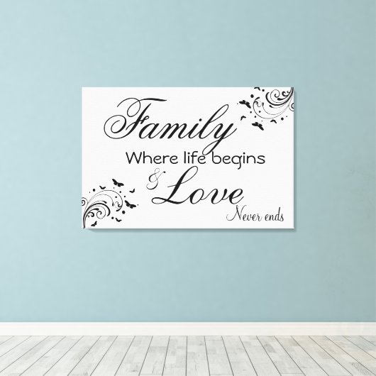 ファミリ引用文/キャンバスプリント キャンバスプリント (インサイチュ (ウッドフロア))