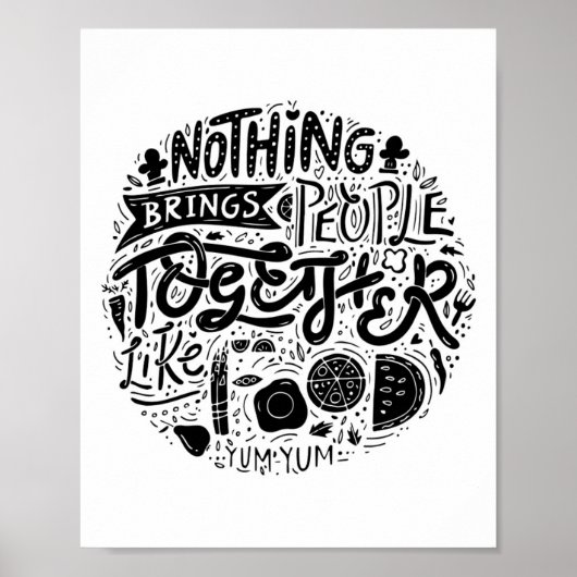 ファミリ引用文、食べ物引用文、壁の装飾 ポスター (正面)