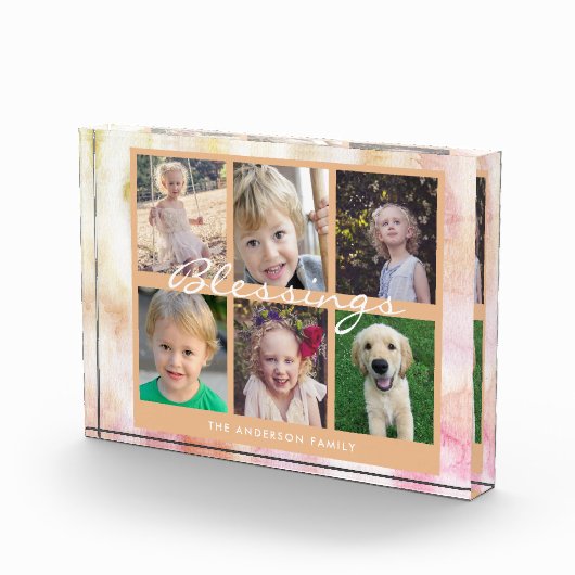 ファミリ恵み | 6フォトコラージュ写真ブロック フォトブロック (右)