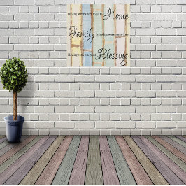 ファミリ感動的ホーム恵みメタルウォールアート メタルプリント