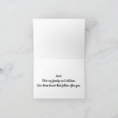 ファミリ感動的祈りの言葉ノートカード サンキューカード (内部)