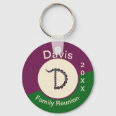 ファミリ懇親会きらめくキープサクレタDイニシャル キーホルダー (正面)