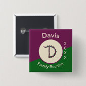 ファミリ懇親会きらめくキープサクレタDイニシャル 缶バッジ (正面&裏面)