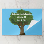 ファミリ懇親会とツリー&文字テンプレート ペーパーパッド (折り畳み)