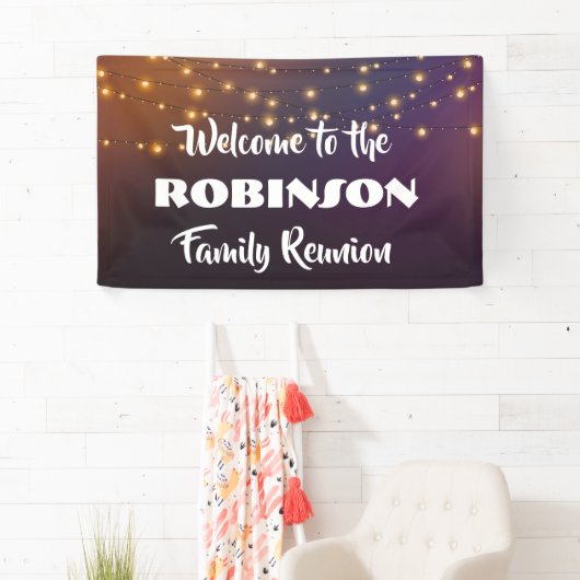 ファミリ懇親会とフェスティバルエレガントストリングライト 横断幕 (インサイチュ)