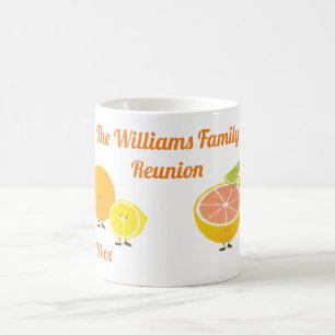 ファミリ懇親会のキープスク名おもしろいのCartoon Fruit コーヒーマグカップ