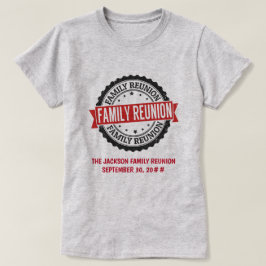 ファミリ懇親会のロゴ黒い赤 Tシャツ