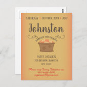 ファミリ懇親会の保存日デザイン ポストカード (正面/裏面)