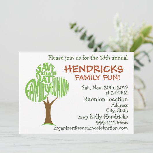 ファミリ懇親会の招待 招待状 (スタンド正面)