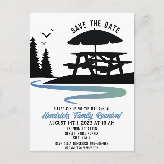 ファミリ懇親会の発表葉書 ポストカード (正面)