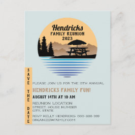 ファミリ懇親会の発表葉書 ポストカード