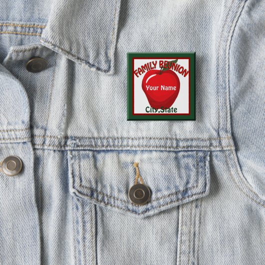 ファミリ懇親会のApple名タグボタン 缶バッジ (インサイチュ)