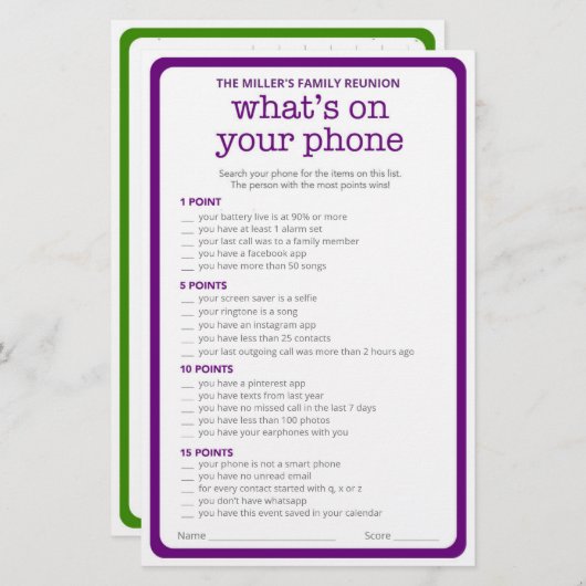 ファミリ懇親会アイスブレーカー2で1ゲーム (正面/裏面)