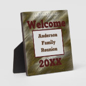 ファミリ懇親会ウェルカムテーブルエレガントのお知らせ フォトプラーク (正面)