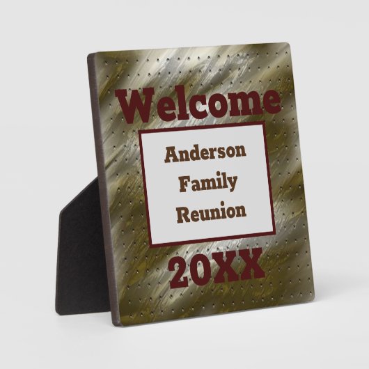 ファミリ懇親会ウェルカムテーブルエレガントのお知らせ フォトプラーク (正面)