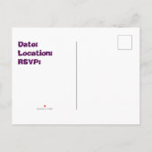 ファミリ懇親会カラフル発表文字T 案内ポストカード (裏面)