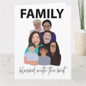 ファミリ懇親会クールファミリ懇親会グリーティング カード (正面)