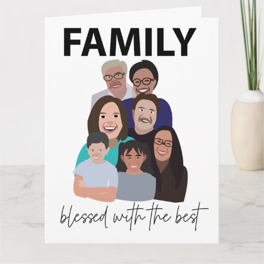 ファミリ懇親会クールファミリ懇親会グリーティング カード (正面)