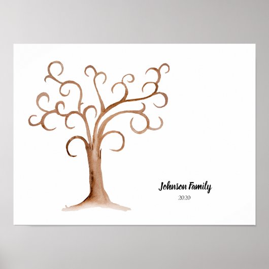 ファミリ懇親会ツリーの指紋 ポスター (正面)