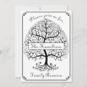 ファミリ懇親会ツリーエレガントモダンシンプルパーティー 招待状 (正面)