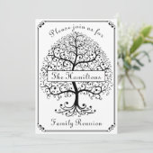 ファミリ懇親会ツリーエレガントモダンシンプルパーティー 招待状 (スタンド正面)