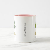 ファミリ懇親会ツリーキープサク名パーソナライズされた ツートーンマグカップ (中央)