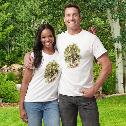 ファミリ懇親会ツリー名前をカスタムする水カラスプラッシュ Tシャツ