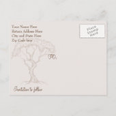 ファミリ懇親会ツリー日付の保存 案内ポストカード (裏面)