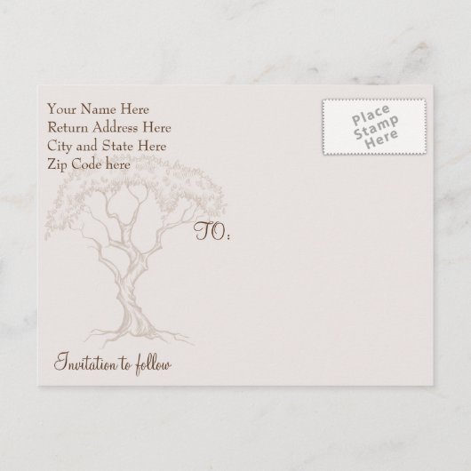 ファミリ懇親会ツリー日付の保存 案内ポストカード (裏面)