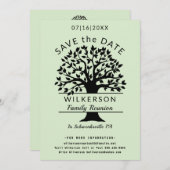 ファミリ懇親会ツリー日付カードの保存 セーブザデート (正面/裏面)