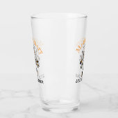 ファミリ懇親会トレンディーオレンジブラックツリーアートワーク タンブラーグラス (左)