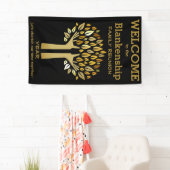 ファミリ懇親会ハンズアップツリー葉カスタムバナー 横断幕 (インサイチュ)