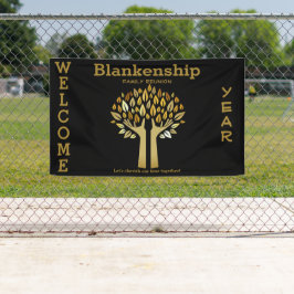 ファミリ懇親会ハンズアップツリー葉カスタムバナー 横断幕