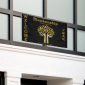 ファミリ懇親会ハンズアップツリー葉カスタムバナー 横断幕 (ビルの外側)