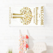 ファミリ懇親会ハンズアップツリー葉カスタム 横断幕 (インサイチュ)