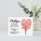 ファミリ懇親会ハートツリーのアラーム ポストカード (スタンド正面)