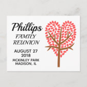 ファミリ懇親会ハートツリーのアラーム ポストカード (正面)