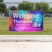 ファミリ懇親会バナカラフル（ジオメトリ） 横断幕 (インサイチュ)