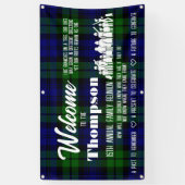 ファミリ懇親会バナー(ブラックウォッチタータンチェック) 横断幕 (縦)