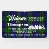 ファミリ懇親会バナー(ブラックウォッチタータンチェック) 横断幕 (横)