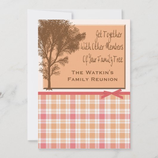 ファミリ懇親会パーティの招待状 招待状 (正面)