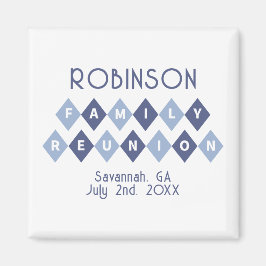 ファミリ懇親会パーティーキープサケカラフルブルーモダンル マグネット