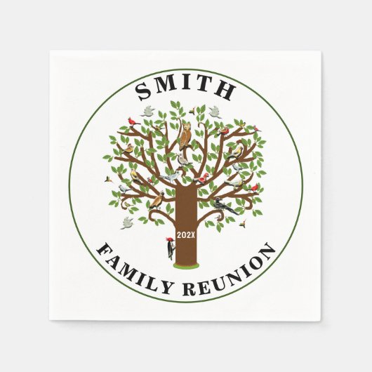 ファミリ懇親会パーティー スタンダードカクテルナプキン (正面)