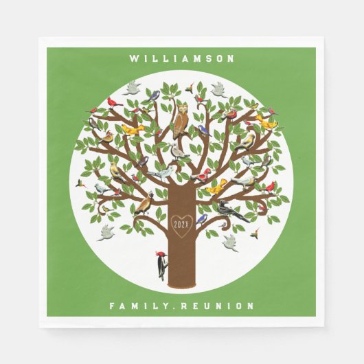 ファミリ懇親会パーティー スタンダードランチョンナプキン (正面)