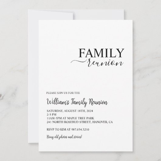 ファミリ懇親会パーティー、ファミリーギャザリング招待状 シーズンカード (正面)