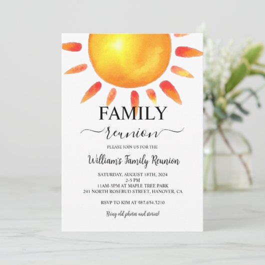 ファミリ懇親会パーティー、ファミリーギャザリング招待状 招待状 (スタンド正面)