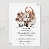 ファミリ懇親会パーティー、ファミリーギャザリング招待状 招待状 (正面/裏面)